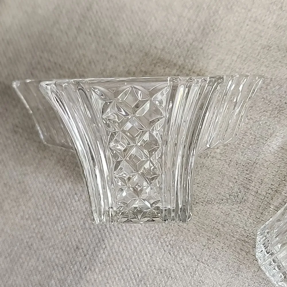 Art Deco Glass Sugar and Creamer
